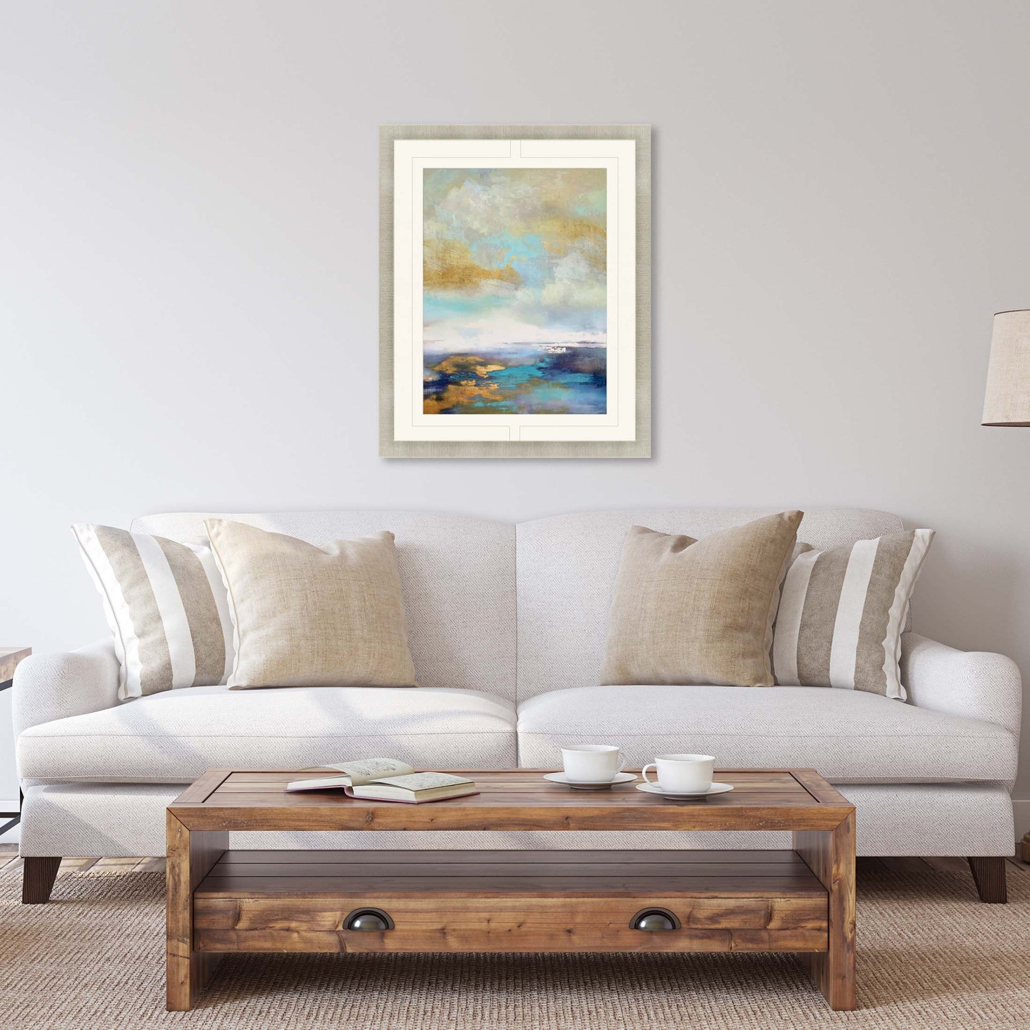 Iridescence Framed Art Gold Picture Frame Print Wall Art