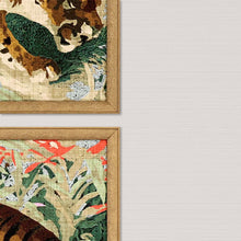 Set Of Two Concrete Jungle Cats Set Of 2 Framed Art Gold Picture Frame Print Wall Art