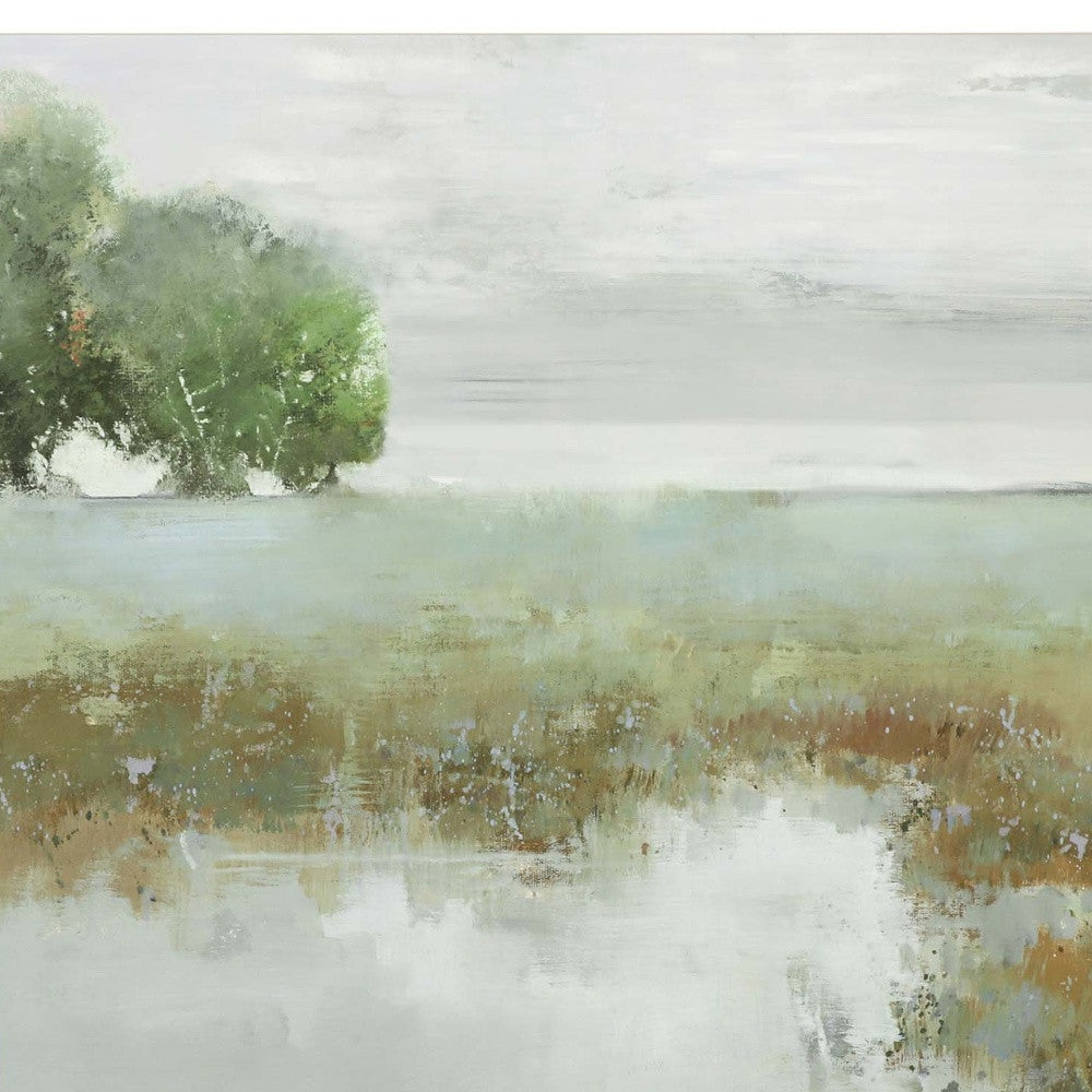 Trees And Creek I Framed Art Gold Picture Frame Print Wall Art