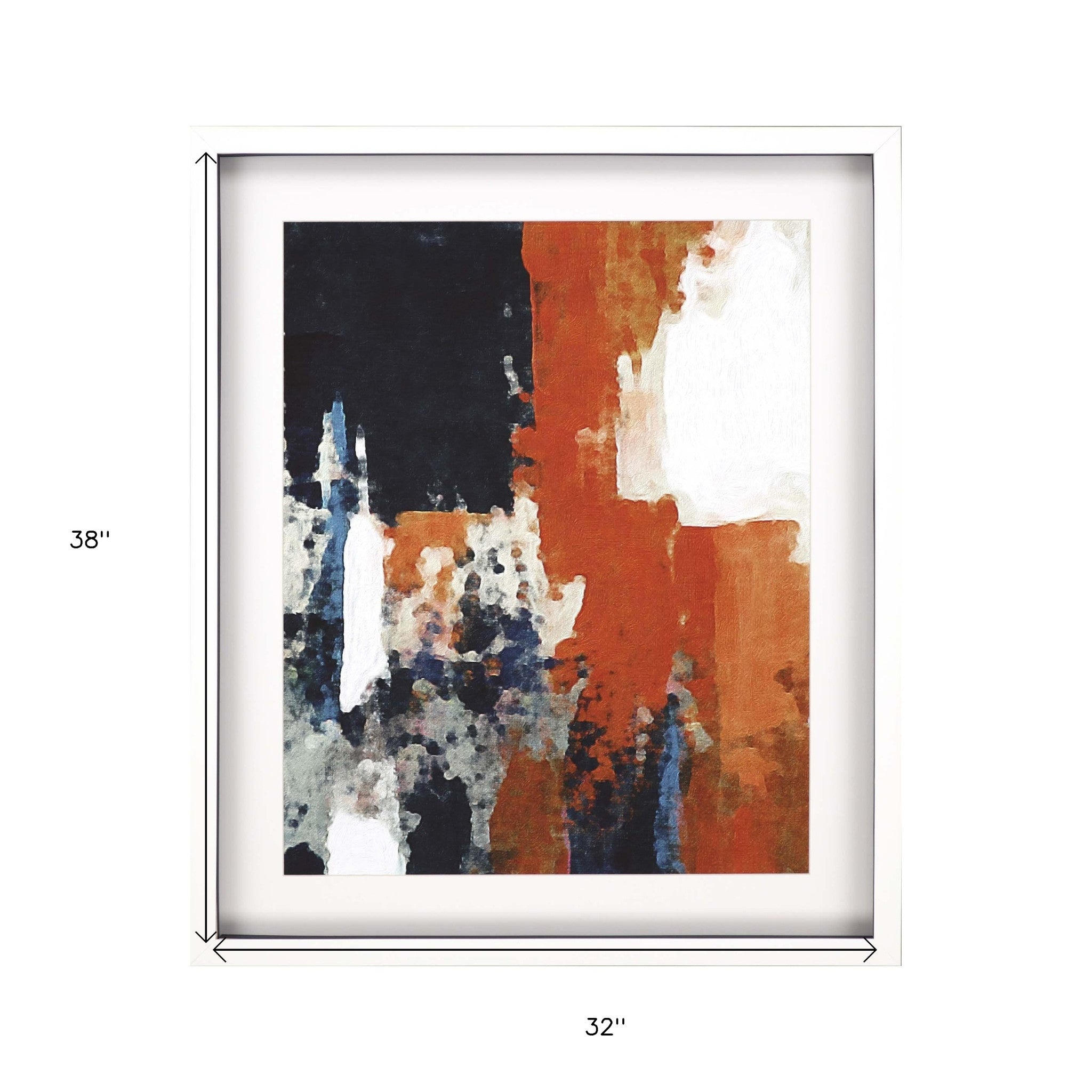 Orange Crush I Framed Art White Picture Frame Print Wall Art