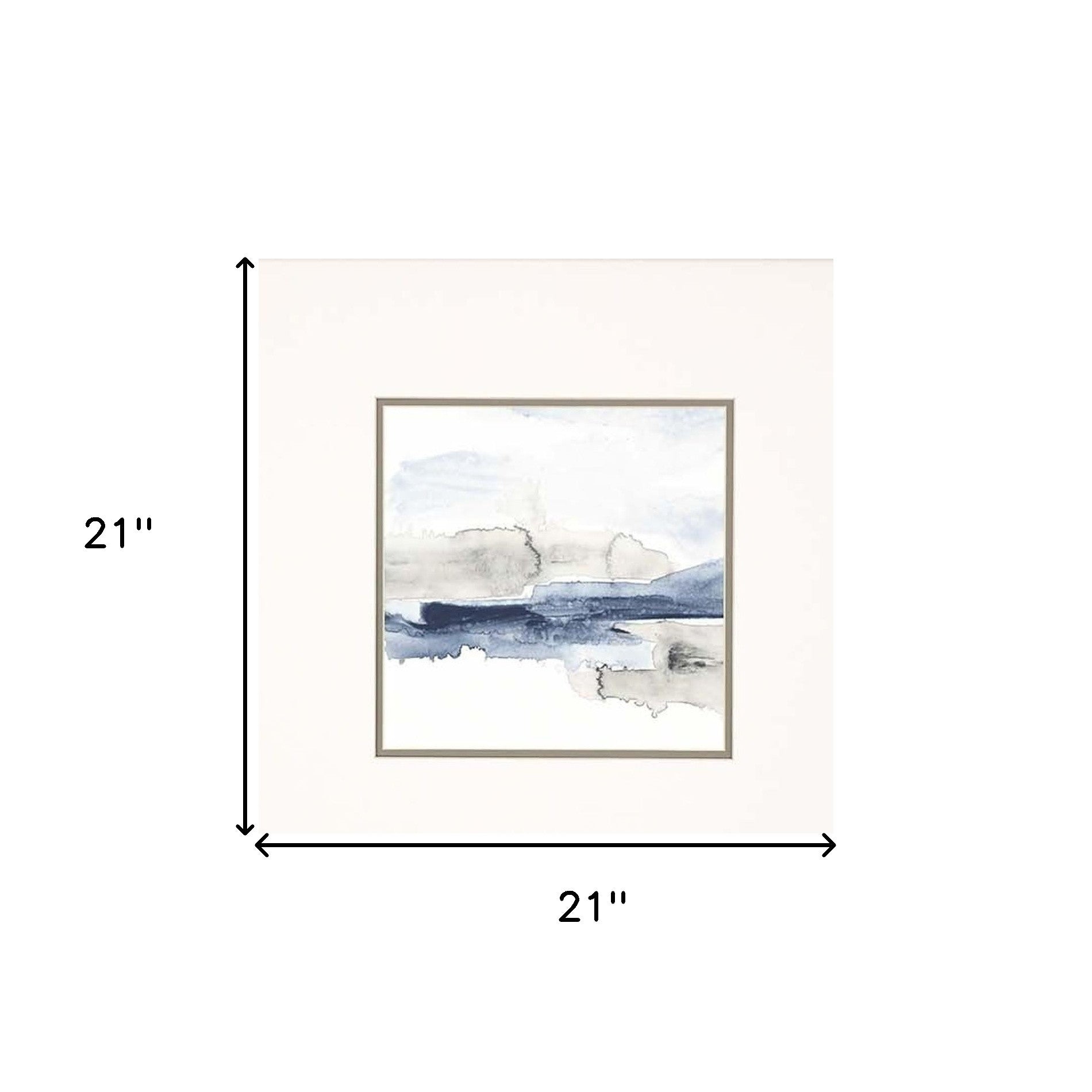 Set Of Three Shoreline Blues I Set Of 3 Framed Art Silver Picture Frame Print Wall Art