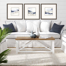 Set Of Three Shoreline Blues Iii Set Of 3 Framed Art Silver Picture Frame Print Wall Art