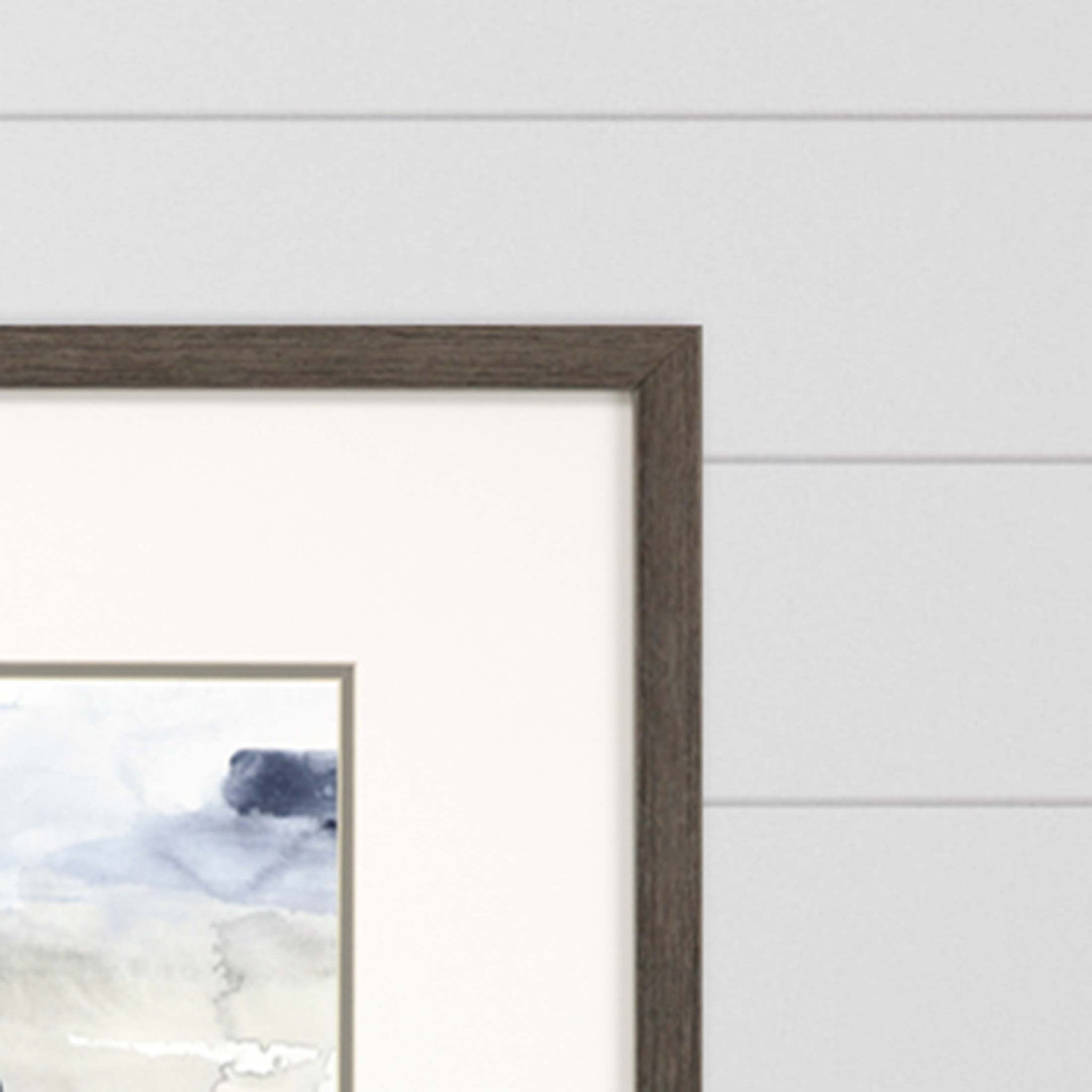 Set Of Three Shoreline Blues Iii Set Of 3 Framed Art Silver Picture Frame Print Wall Art