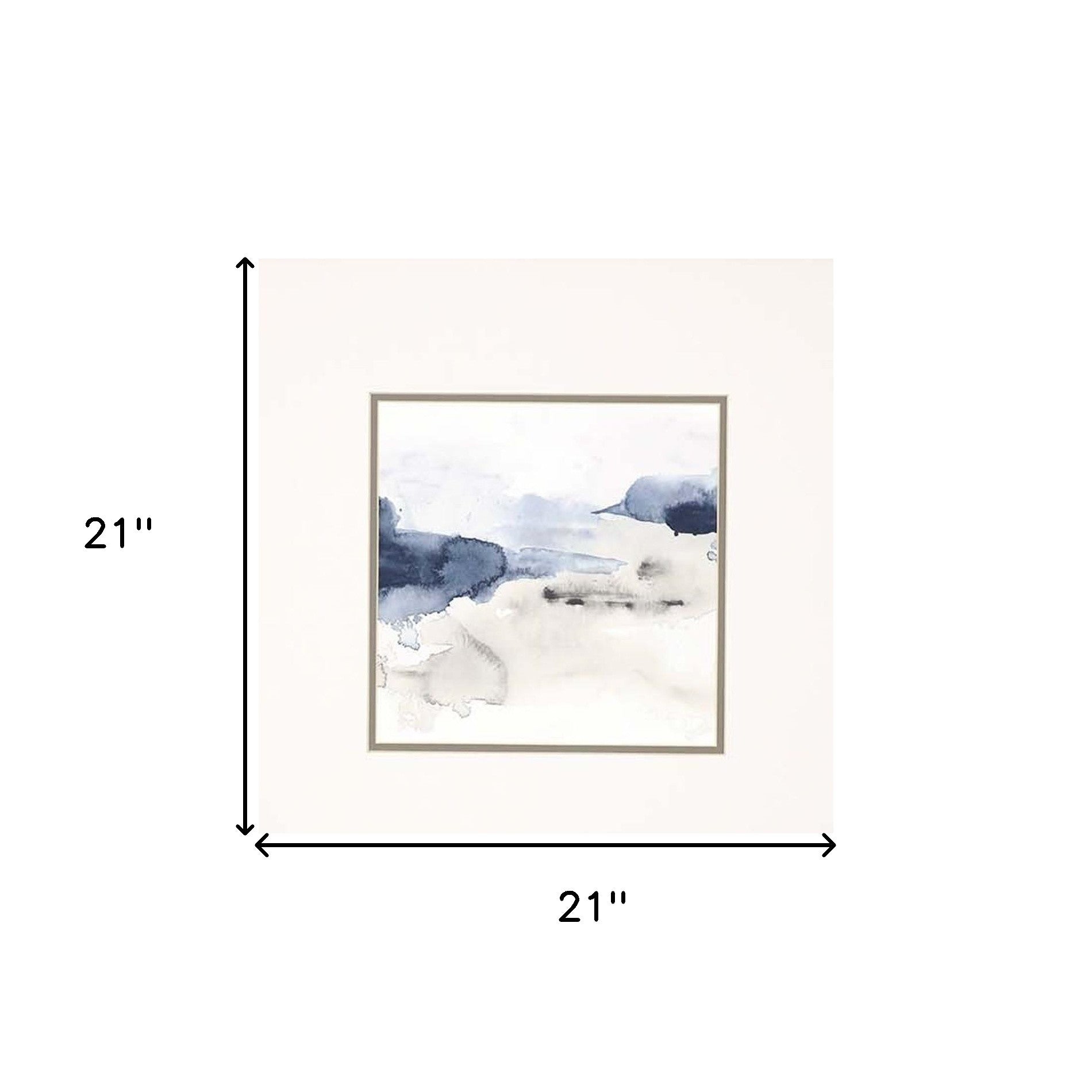 Set Of Three Shoreline Blues Iii Set Of 3 Framed Art Silver Picture Frame Print Wall Art