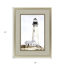 Rustic Lighthouse Ii Framed Art Silver Picture Frame Print Wall Art