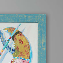 Rock Lobster Framed Art Blue Picture Frame Print Wall Art