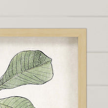 Green Oversized Botanical Brown Shadow Box Framed Wall Art