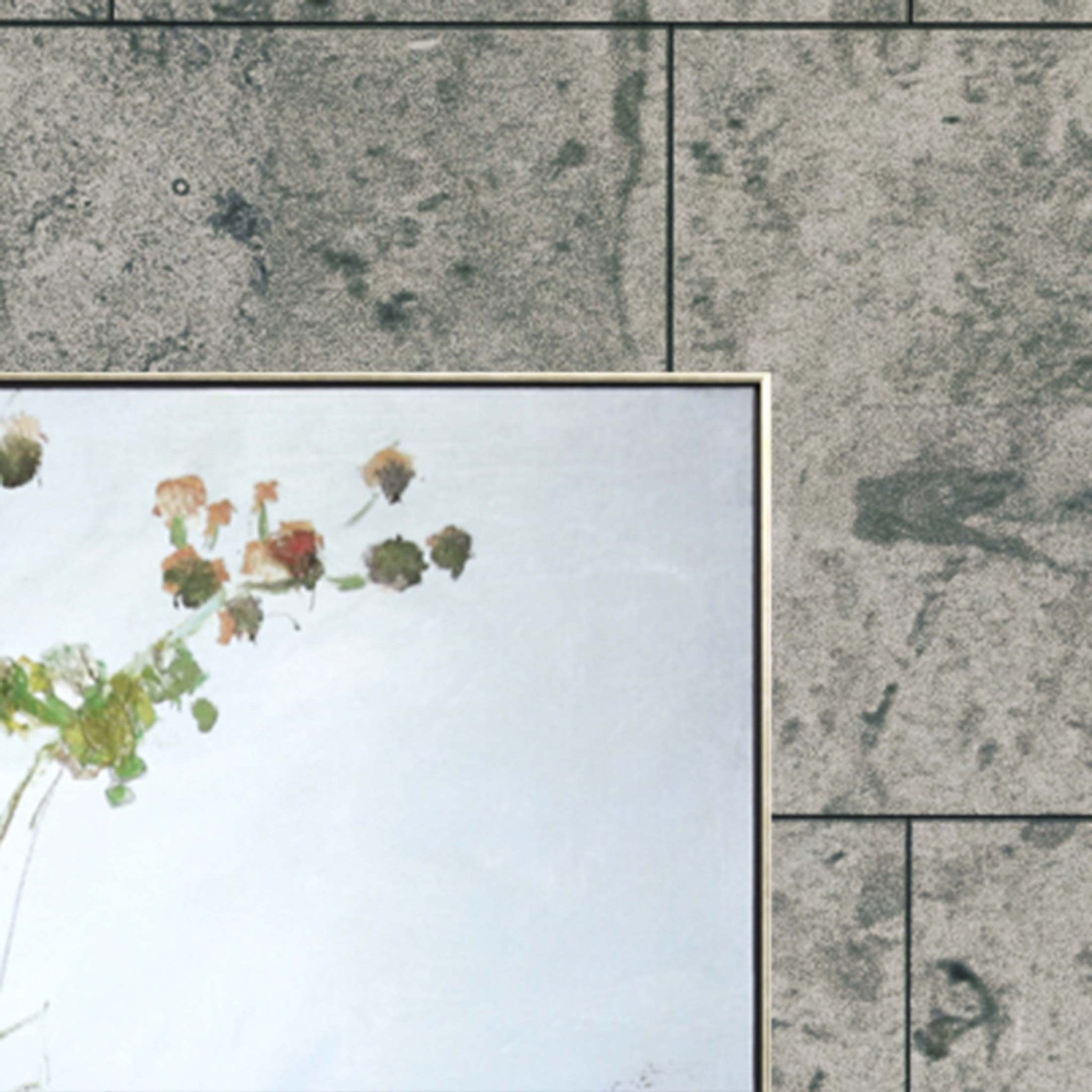 Abstract Floral Framed Art Gold Picture Frame Print Wall Art