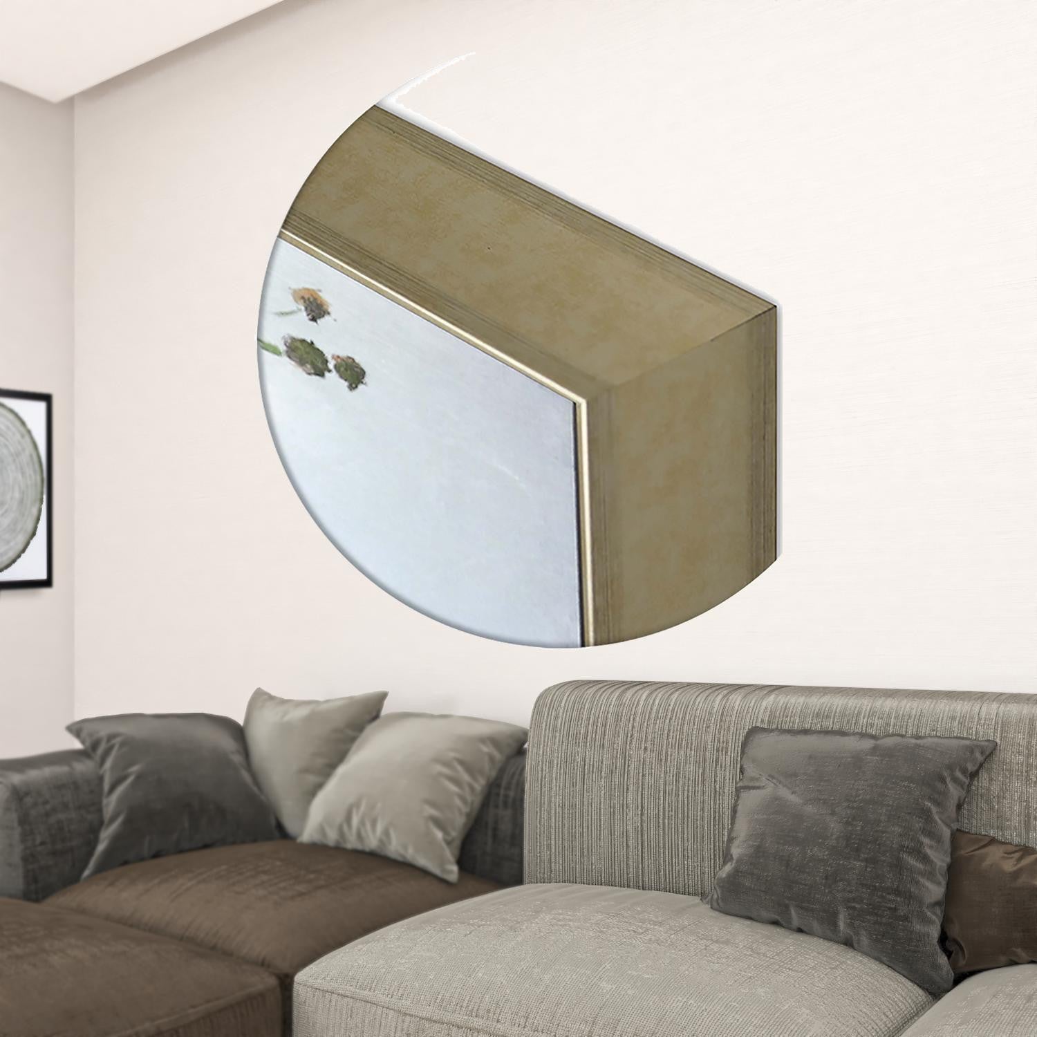 Abstract Floral Framed Art Gold Picture Frame Print Wall Art