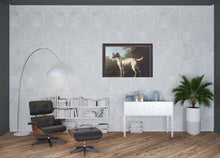 Grey Spotted Hound Framed Art Brown Picture Frame Print Wall Art