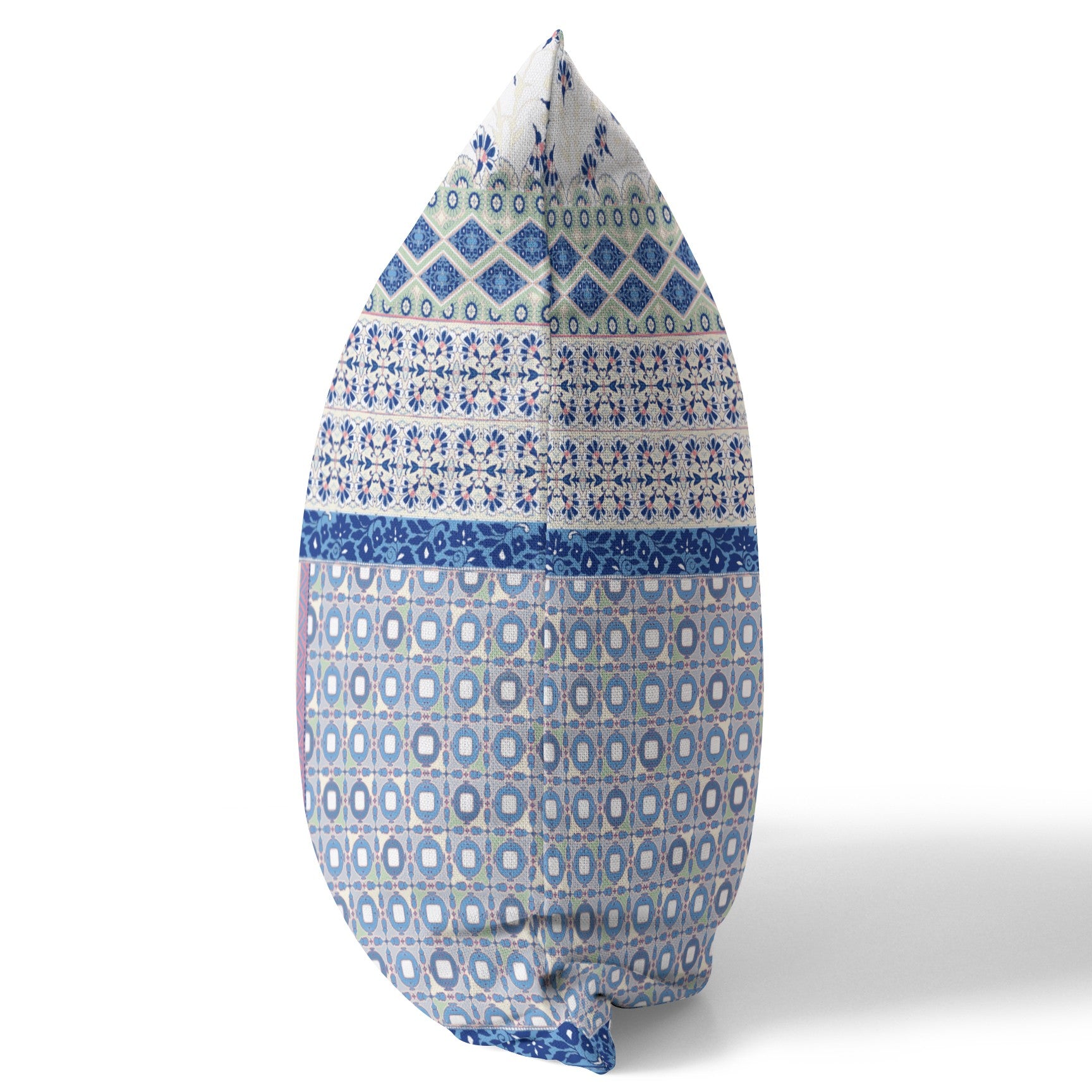 18” Blue Lavender Patch Zippered Suede Throw Pillow