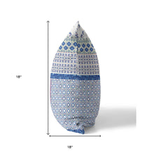 18” Blue Lavender Patch Zippered Suede Throw Pillow