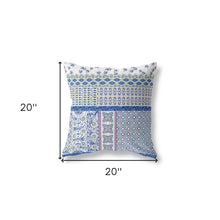 18” Blue Lavender Patch Zippered Suede Throw Pillow