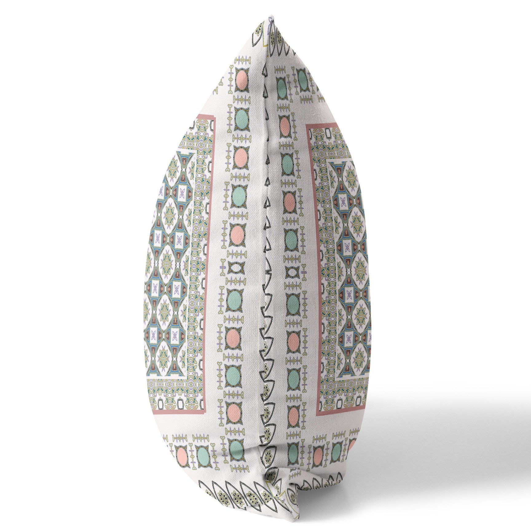 20" X 20" White And Blue Floral Zippered Suede Throw Pillow