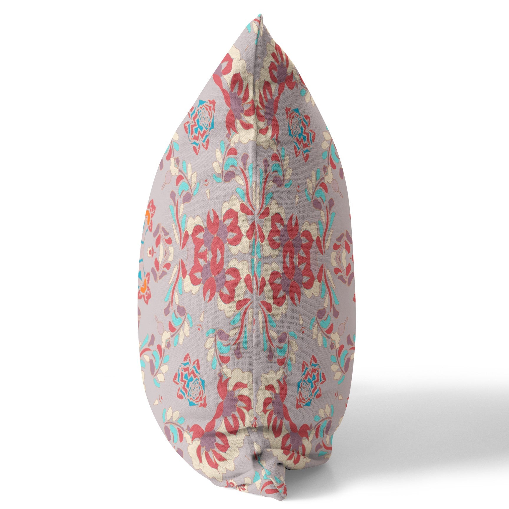 Cojín de gamuza abstracto con cremallera púrpura y rojo de 20 "X 20"