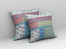 18” White Yellow Patch Blown & Closed Suede Throw Pillow