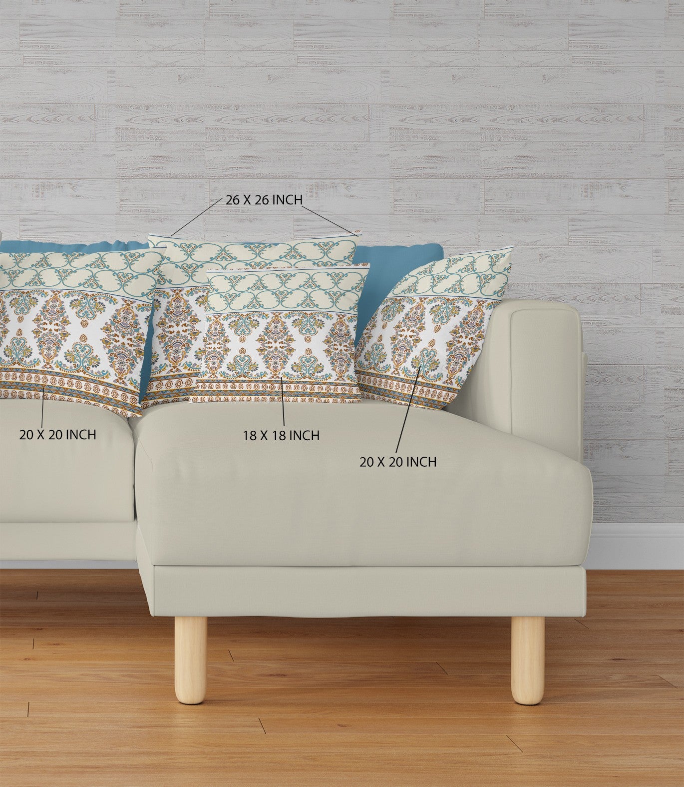 16" X 16" White And Yellow Abstract Blown Seam Suede Throw Pillow