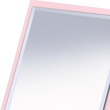 Bonito espejo de tocador cuadrado rosa