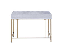 Champagne And Silver Metal Tube Desk 43