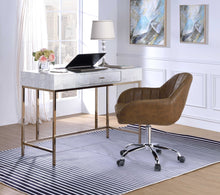 Champagne And Silver Metal Tube Desk 43