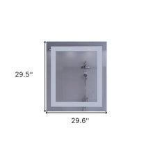 Modern White Border Rectangle Wall Mirror