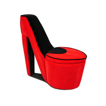 Red And Red And Black Faux Suede Side Chair 32