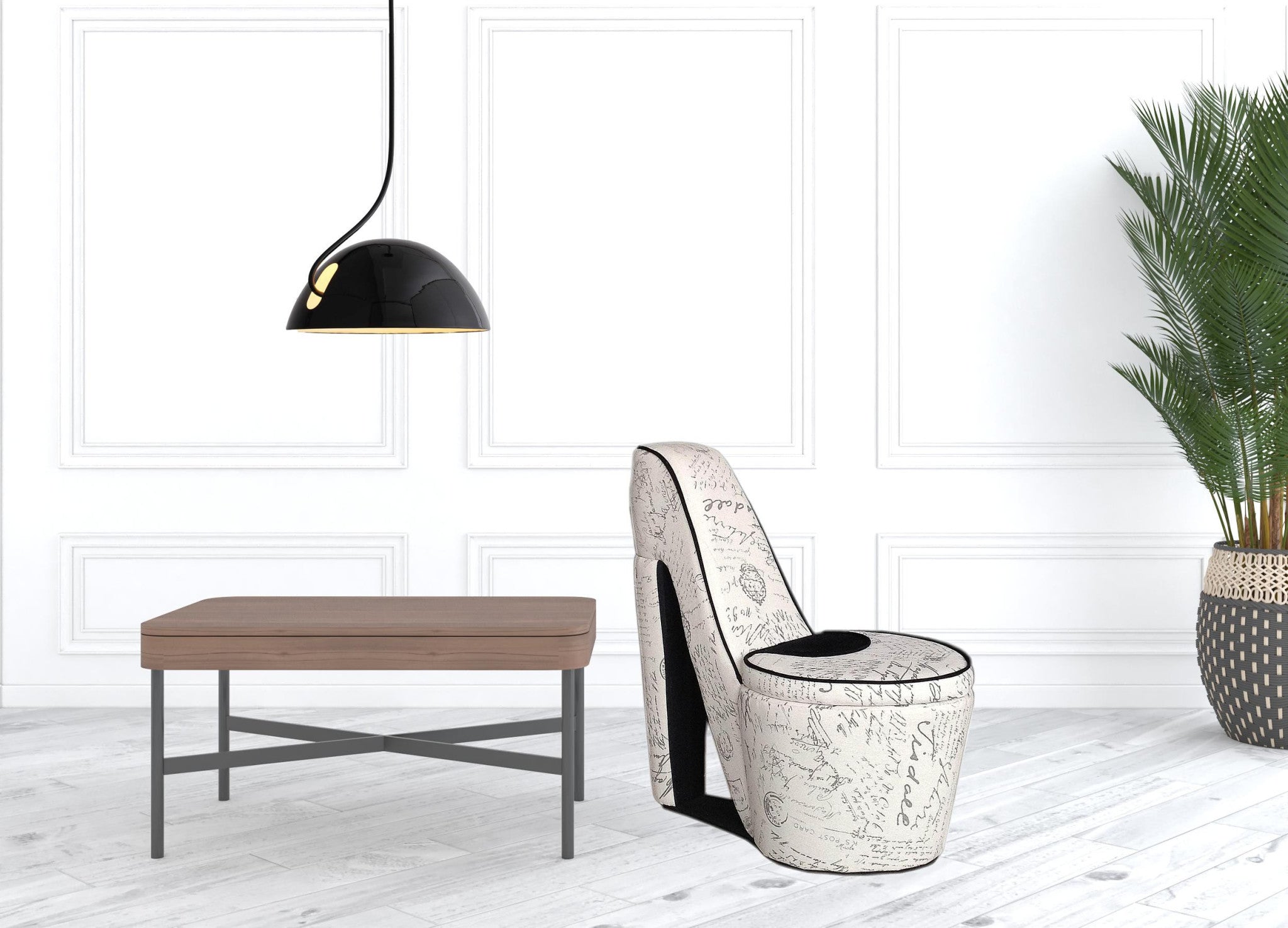 Ivory 100% Polyester Side Chair 16"