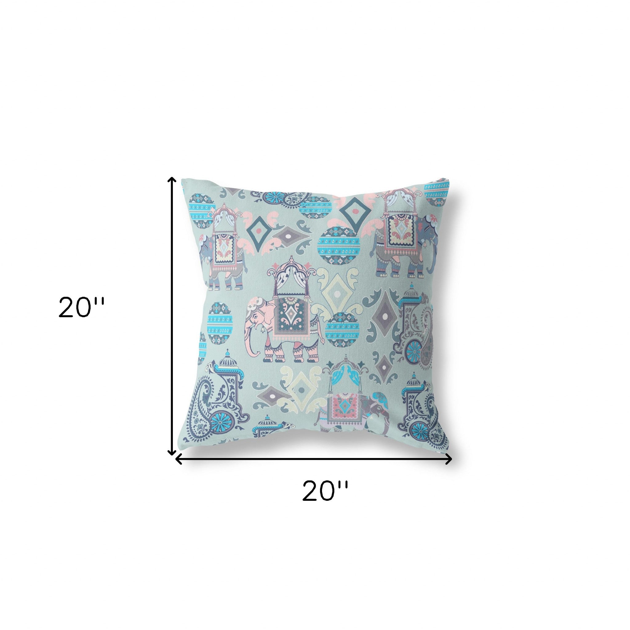 18" X 18" Gray And Pink Broadcloth Floral Throw Pillow