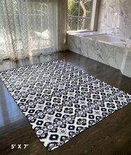 5' X 7' Light And Blue Oriental Area Rug