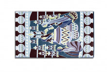 5' X 7' Dark Brown And Dark Blue Abstract Area Rug