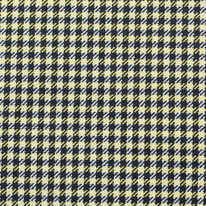18" X 18" Yellow Houndstooth Zippered Handmade Polyester Throw Pillow Cover