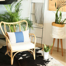 12 英寸 X 20 英寸灰色和藍色幾何拉鍊手工聚酯纖維腰枕套