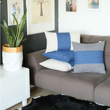 12 英寸 X 20 英寸灰色和藍色幾何拉鍊手工聚酯纖維腰枕套