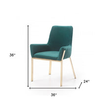 Green Velvet Gold Dining Chair
