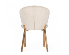 Beige Velvet Rosegold Dining Chair
