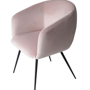Pink Velvet Modern Dining Chair