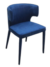 Blue Velvet Wrapped Dining Chair