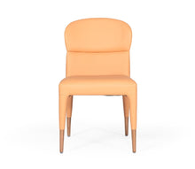 Set of Two Peach Rosegold Dining Chairs