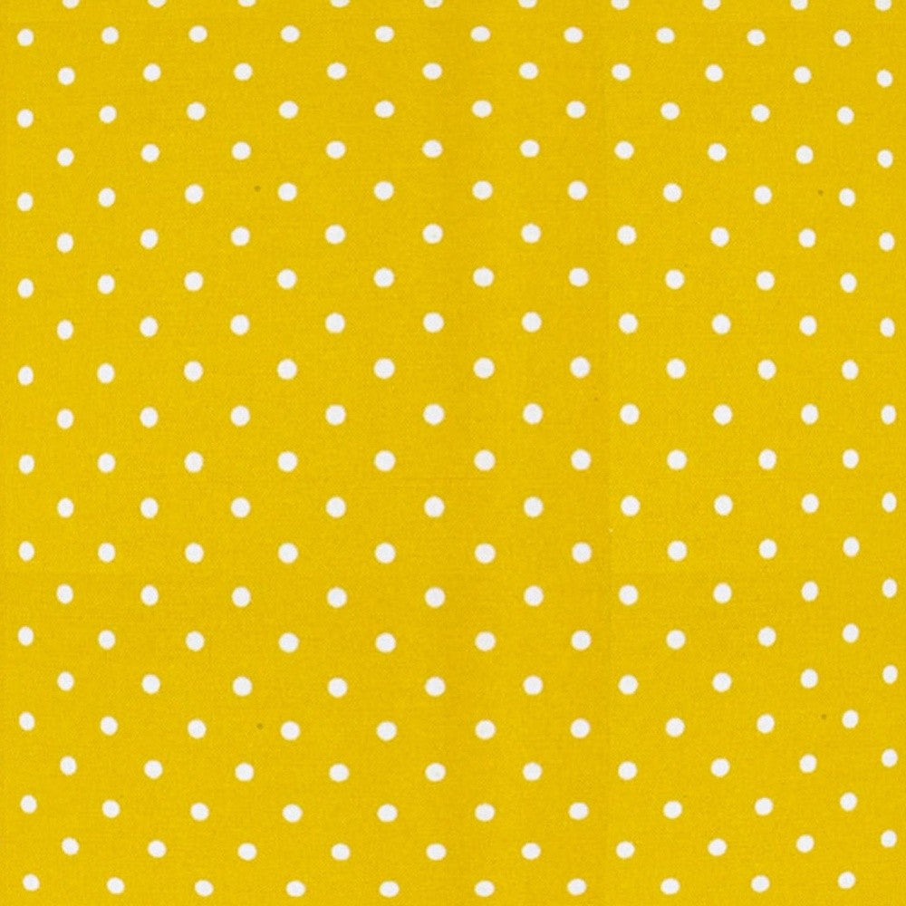 17" X 17" White And Creamy Yellow Zippered Polyester Polka Dots Throw Pillow Cover