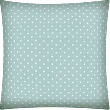 17x17 Seafoam And White Zippered Polyester Polka Dots Throw Pillow Cover