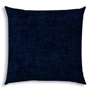 20" X 20" Medium Blue And Dark Blue Zippered Polyester Solid Color Throw Pillow Cover