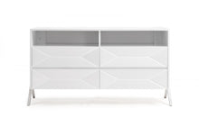 White Wood Four Drawer Double Dresser 61