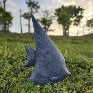 24" Dark Grey Fish Indoor Outdoor Statue