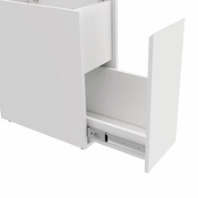 White Bathroom Cabinet with Top Shelf and Sliding Drawer