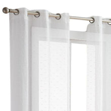 96” White Sprinkled Embellishment Window Curtain Panel