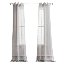 84” Gray Ribbon Embellished Window Curtain Panel