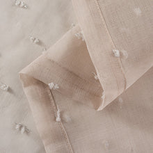 96” Tan Ribbon Embellished Window Curtain Panel