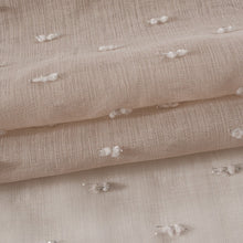 96” Tan Ribbon Embellished Window Curtain Panel