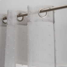 96” Gray Ribbon Embellished Window Curtain Panel