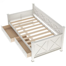 Twin White Two Drawer Bed